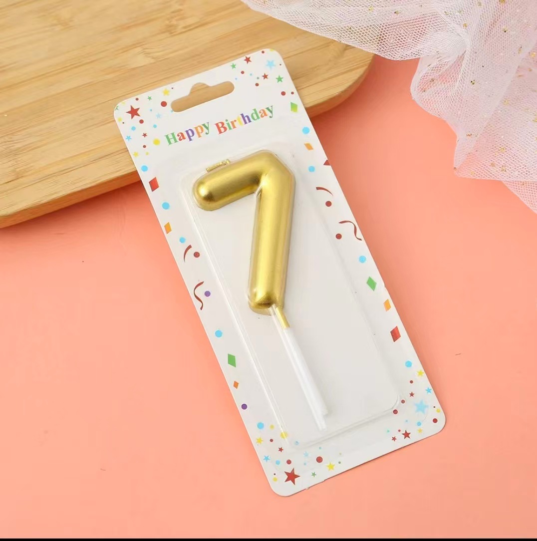 Gold Glitter Number Birthday Candles for Party Decoration