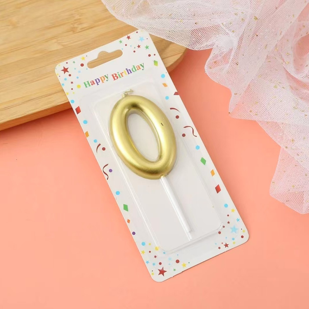 Gold Glitter Number Birthday Candles for Party Decoration