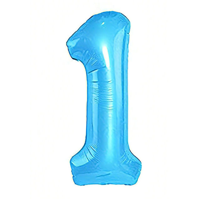 40 inch American Style Candy Blue Number 1 Balloon