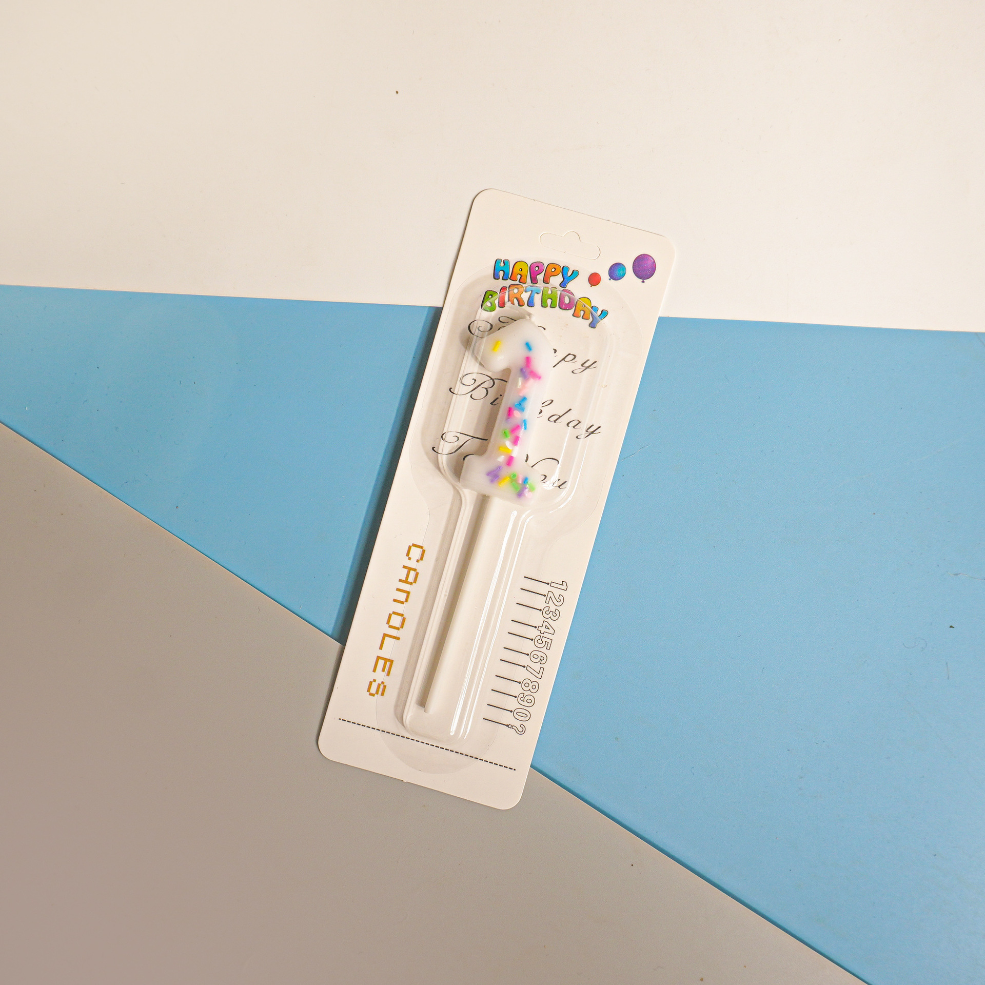 White Number Birthday Candles for Party Decoration