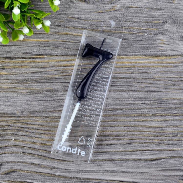 Black Number Birthday Candles for Party Decoration