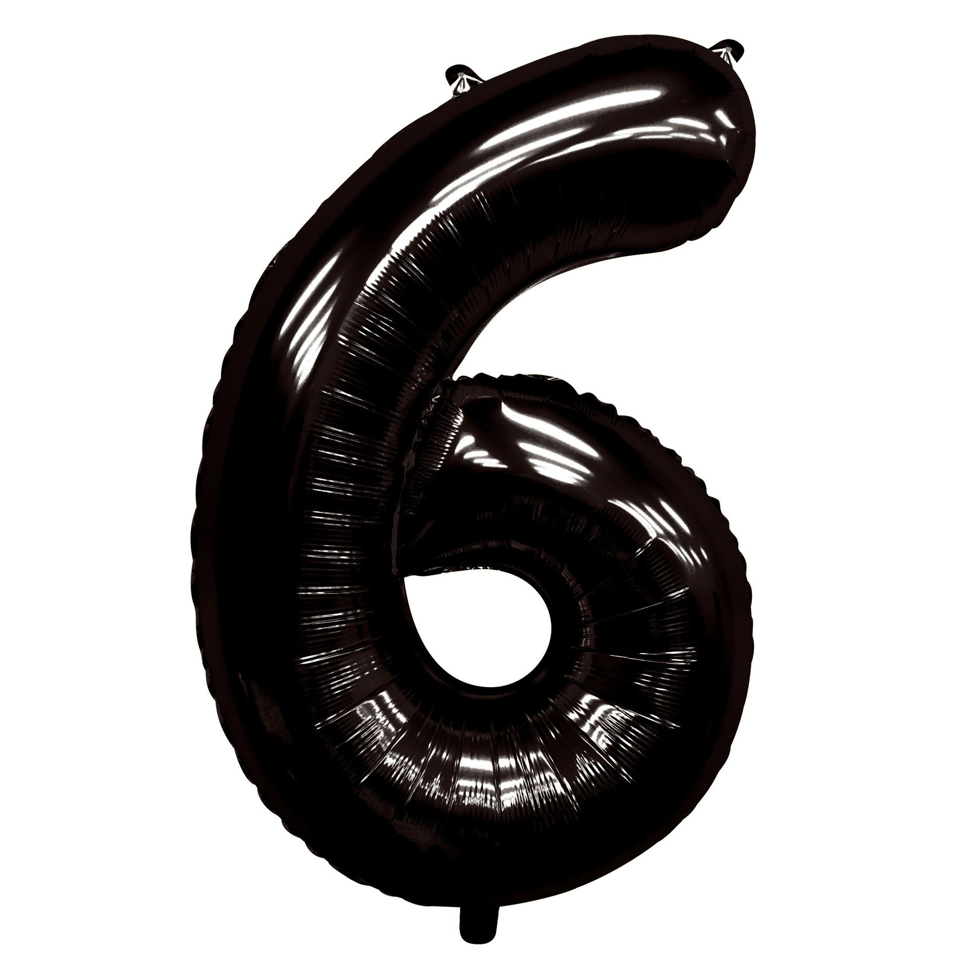 40 inch American Style Black Number 6 Balloon