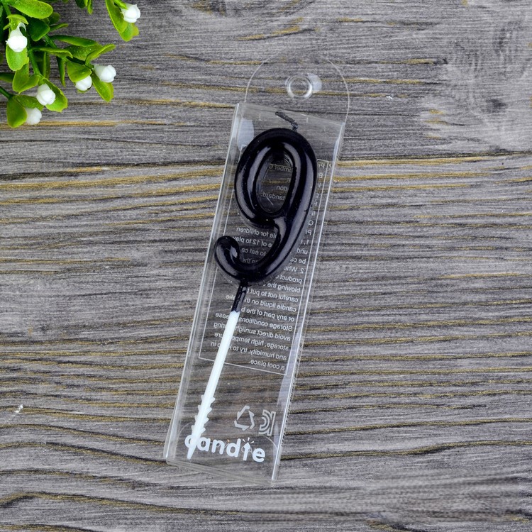 Black Number Birthday Candles for Party Decoration