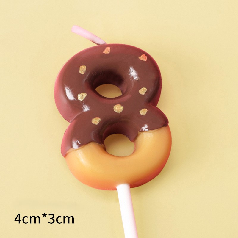 Brown Glitter Number Birthday Candles for Party Decoration