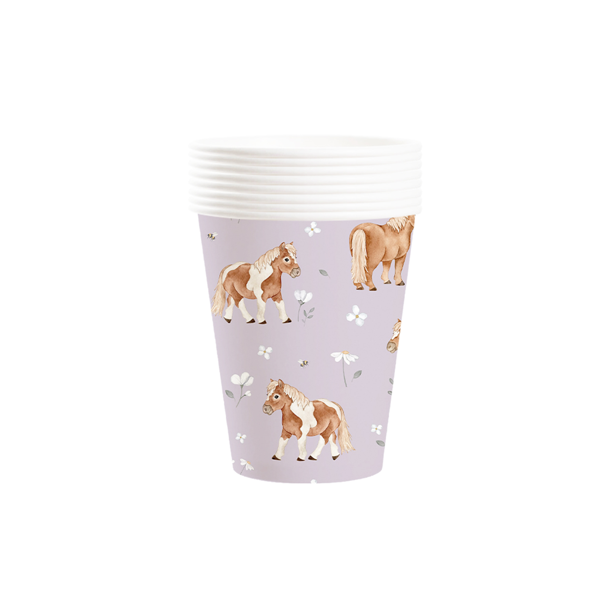 Animal Theme Light Purple Color Paper Cup