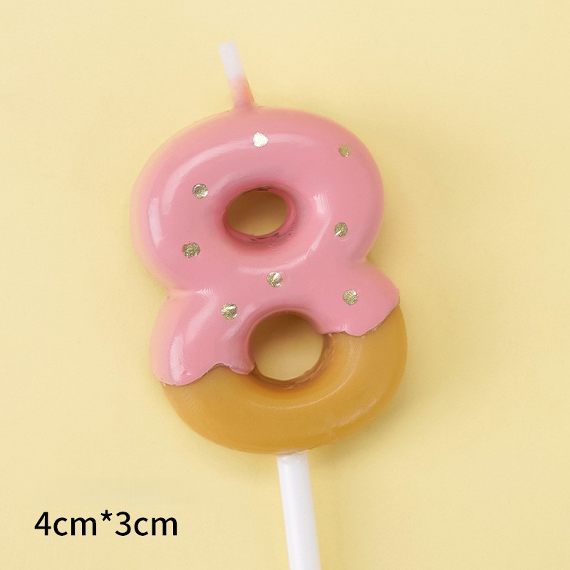 Pink Glitter Number Birthday Candles for Party Decoration