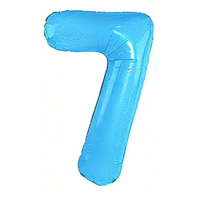 40 inch American Style Candy Blue Number 7 Balloon