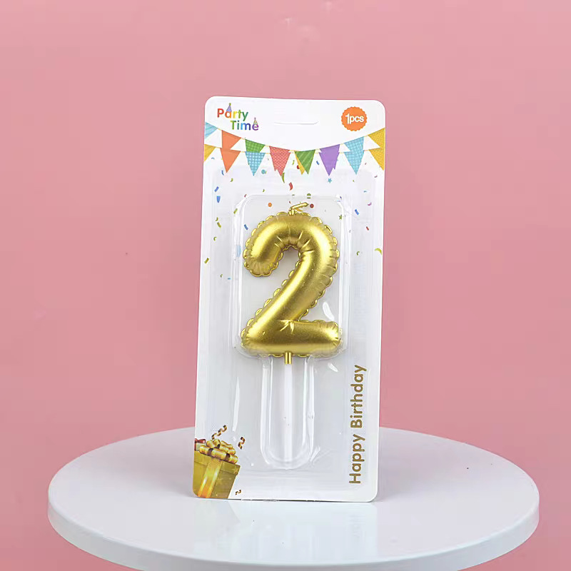 Gold Glitter Number Birthday Candles for Party Decoration