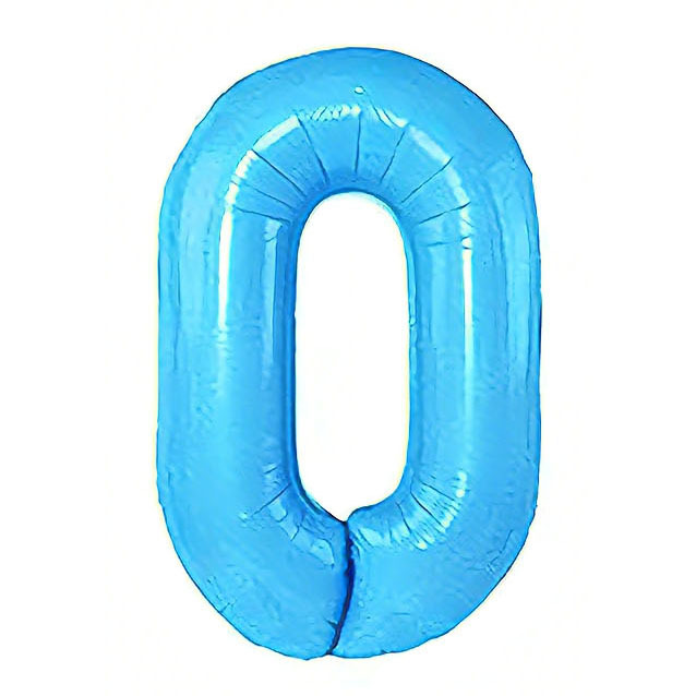 40 inch American Style Candy Blue Number 0 Balloon