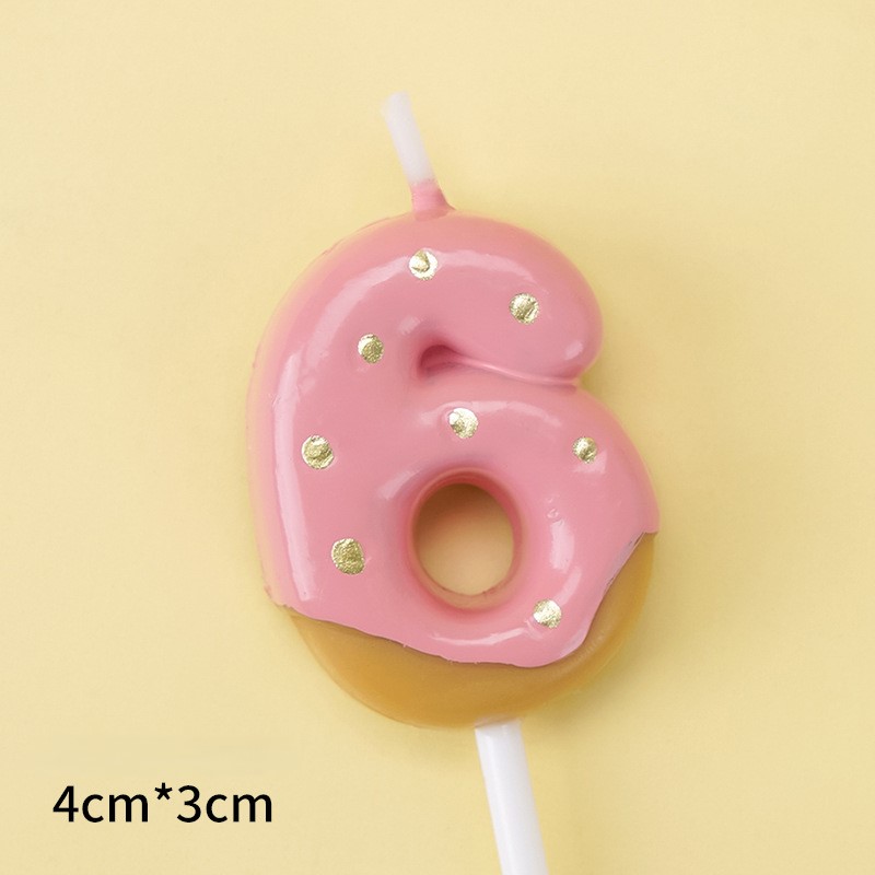 Pink Glitter Number Birthday Candles for Party Decoration