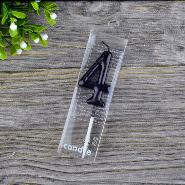 Black Number Birthday Candles for Party Decoration