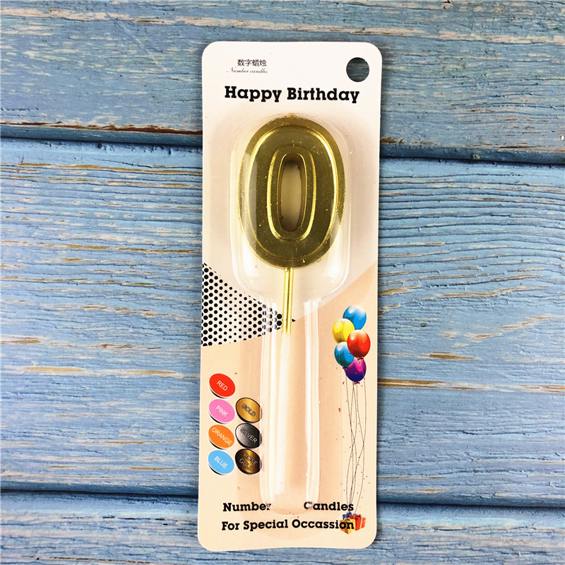 Gold Glitter Number Birthday Candles for Party Decoration