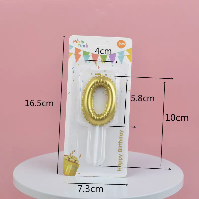 Gold Glitter Number Birthday Candles for Party Decoration