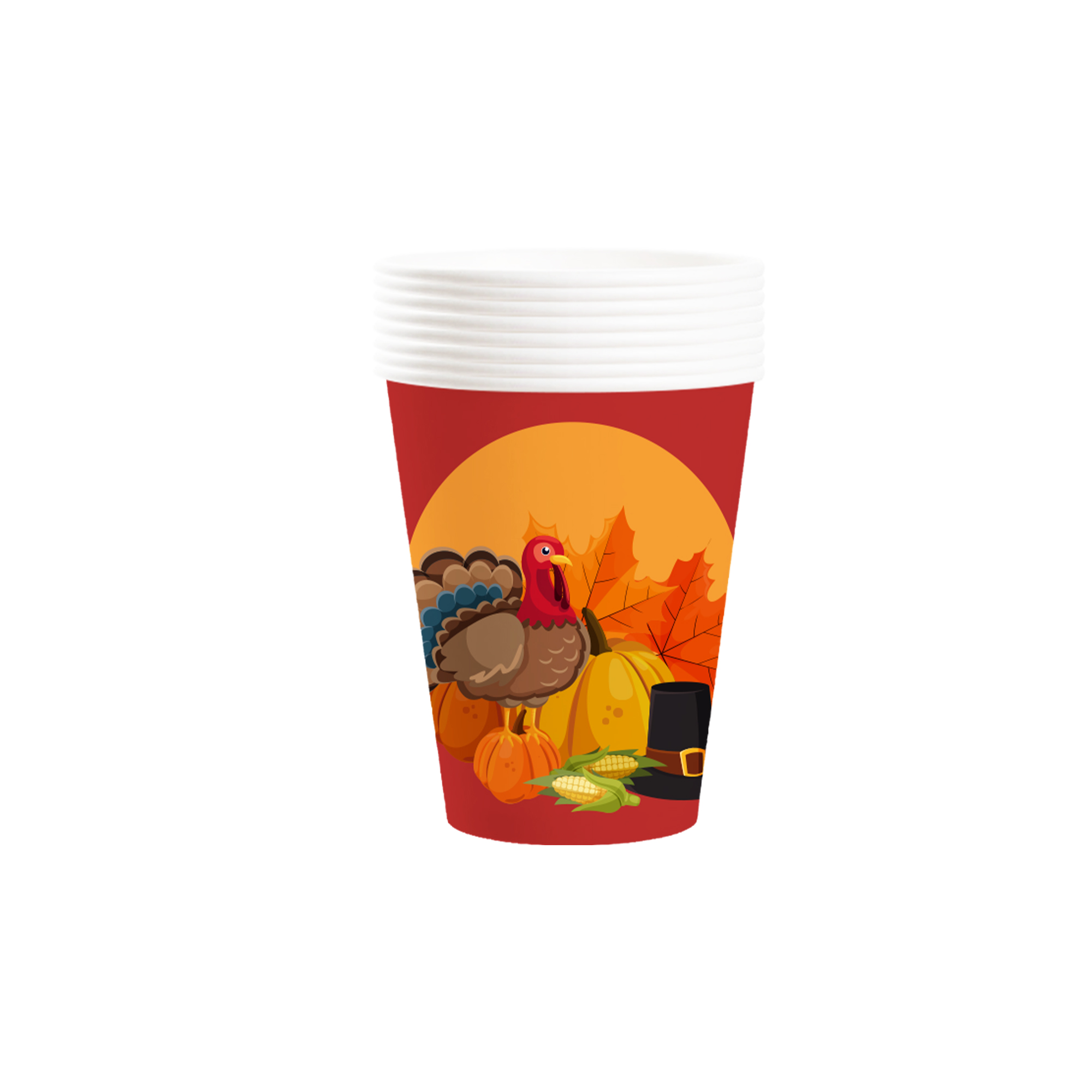 Thanks Giving Theme Pumpkin Turkey Paper Cup