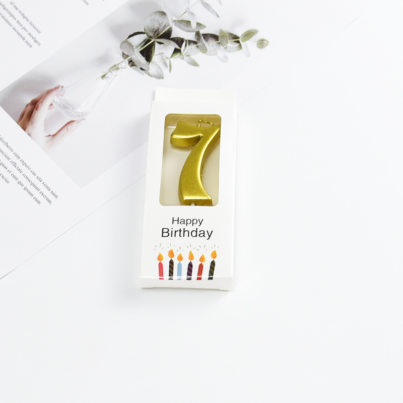 Gold Glitter Number Birthday Candles for Party Decoration