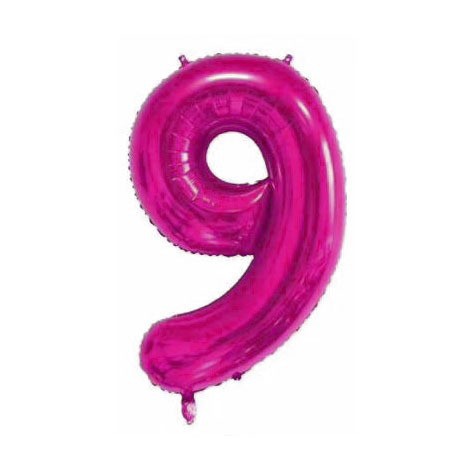 40 inch American Style Hot Pink Number 9 Balloon