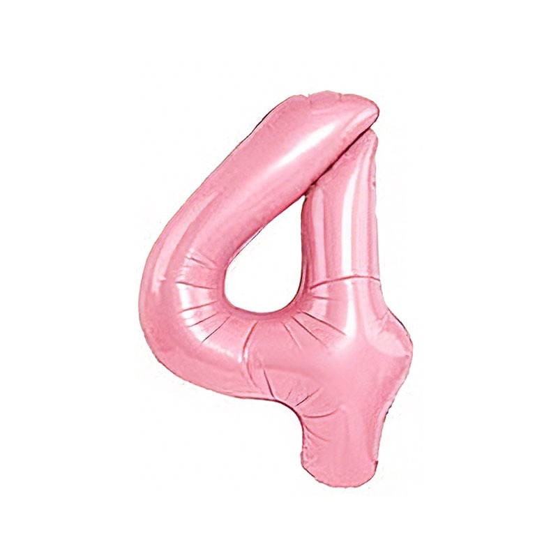 40 inch American Style Pink Number 4 Balloon