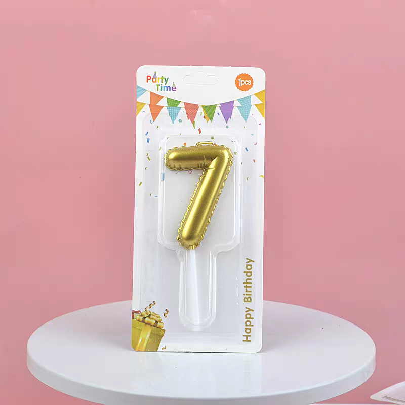 Gold Glitter Number Birthday Candles for Party Decoration