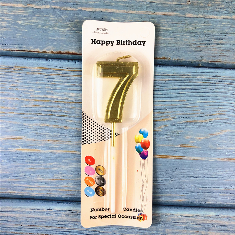 Gold Glitter Number Birthday Candles for Party Decoration