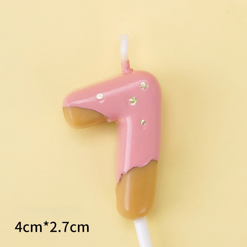 Pink Glitter Number Birthday Candles for Party Decoration