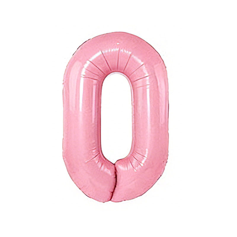 40 inch American Style Pink Number 0 Balloon