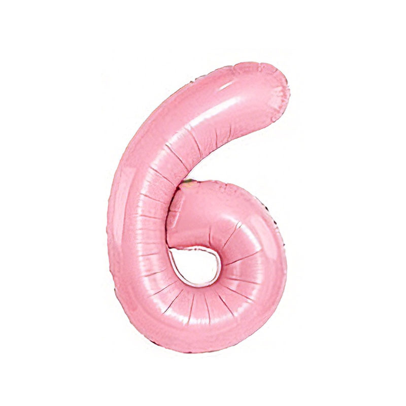 40 inch American Style Pink Number 6 Balloon