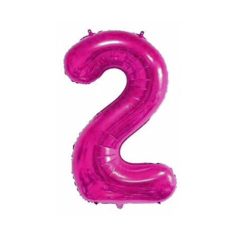 40 inch American Style Hot Pink Number 2 Balloon