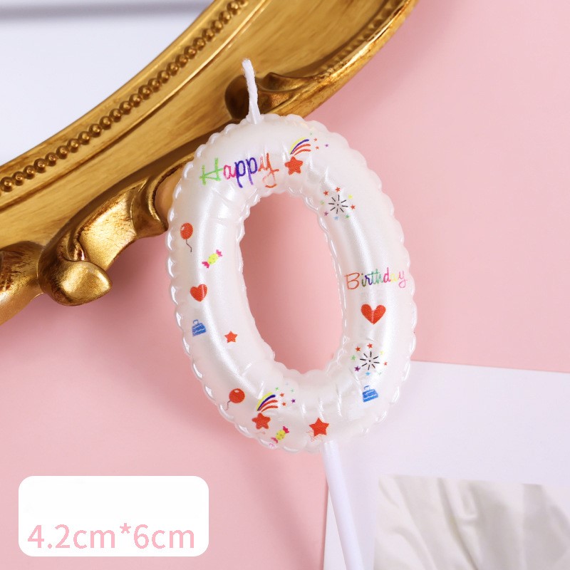 White Glitter Number Birthday Candles for Party Decoration