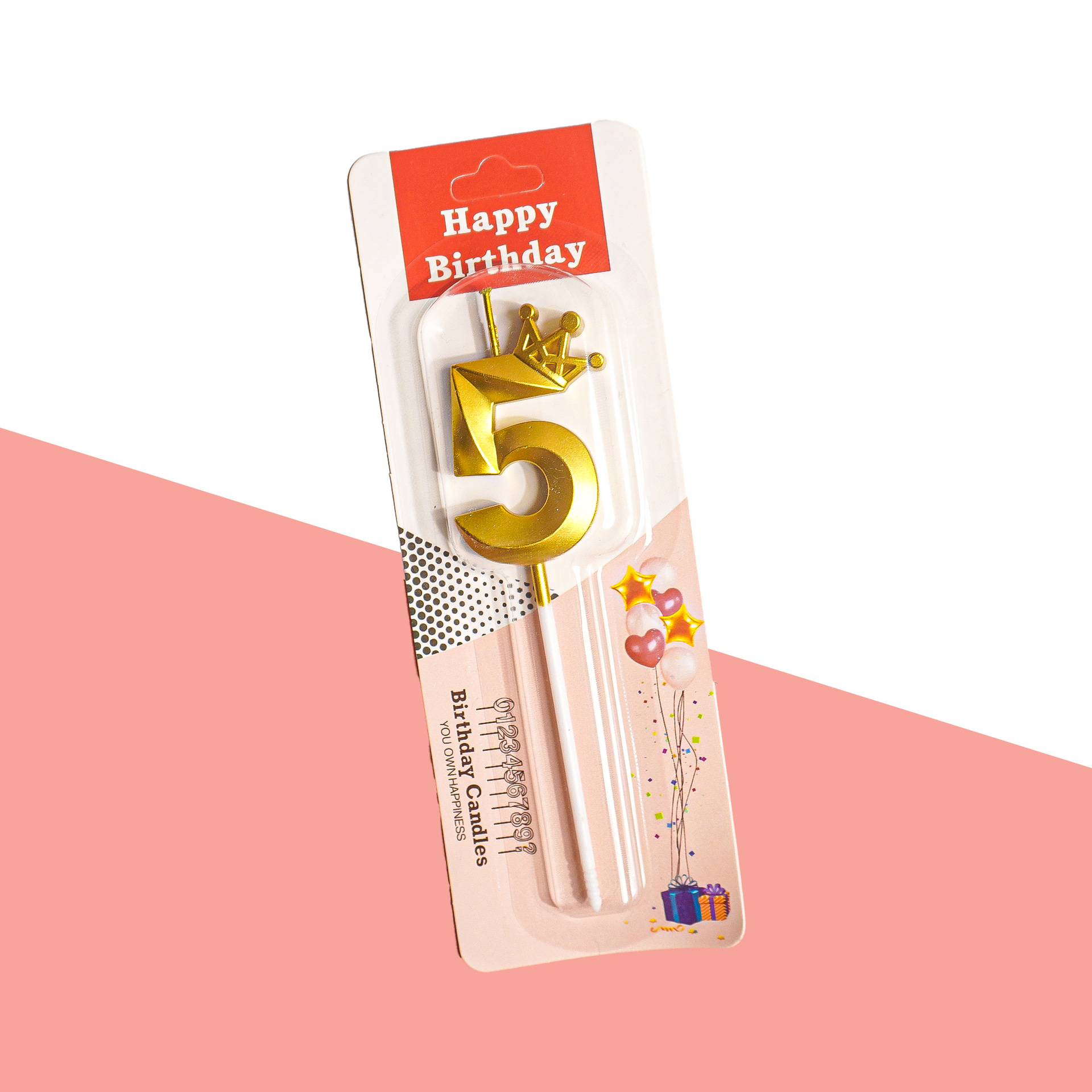 Gold Glitter Number Birthday Candles for Party Decoration