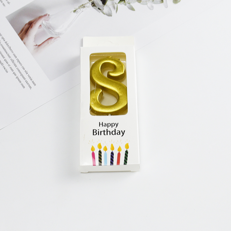 Gold Glitter Number Birthday Candles for Party Decoration