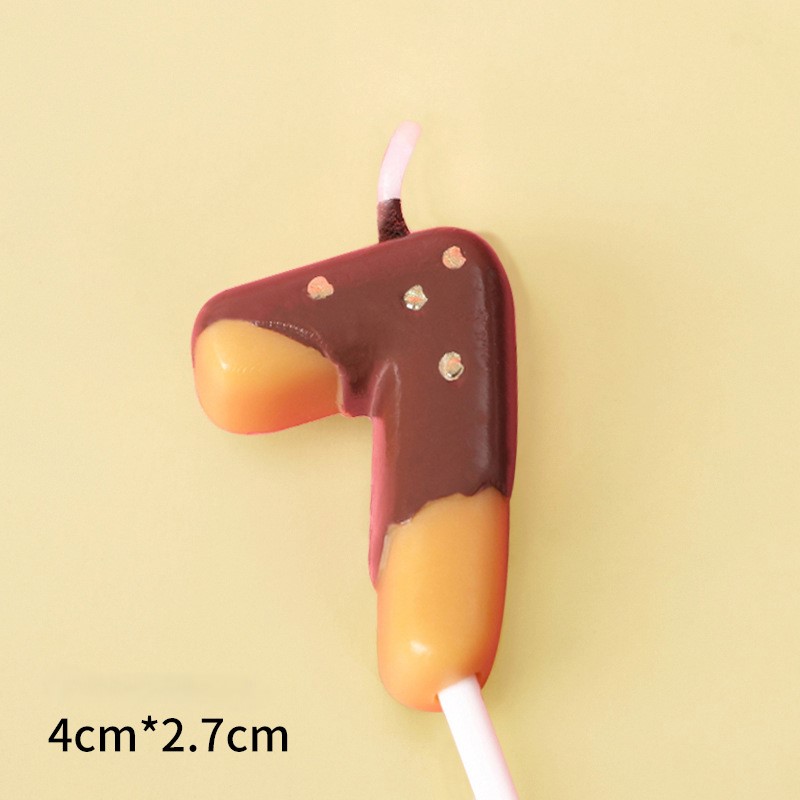 Brown Glitter Number Birthday Candles for Party Decoration