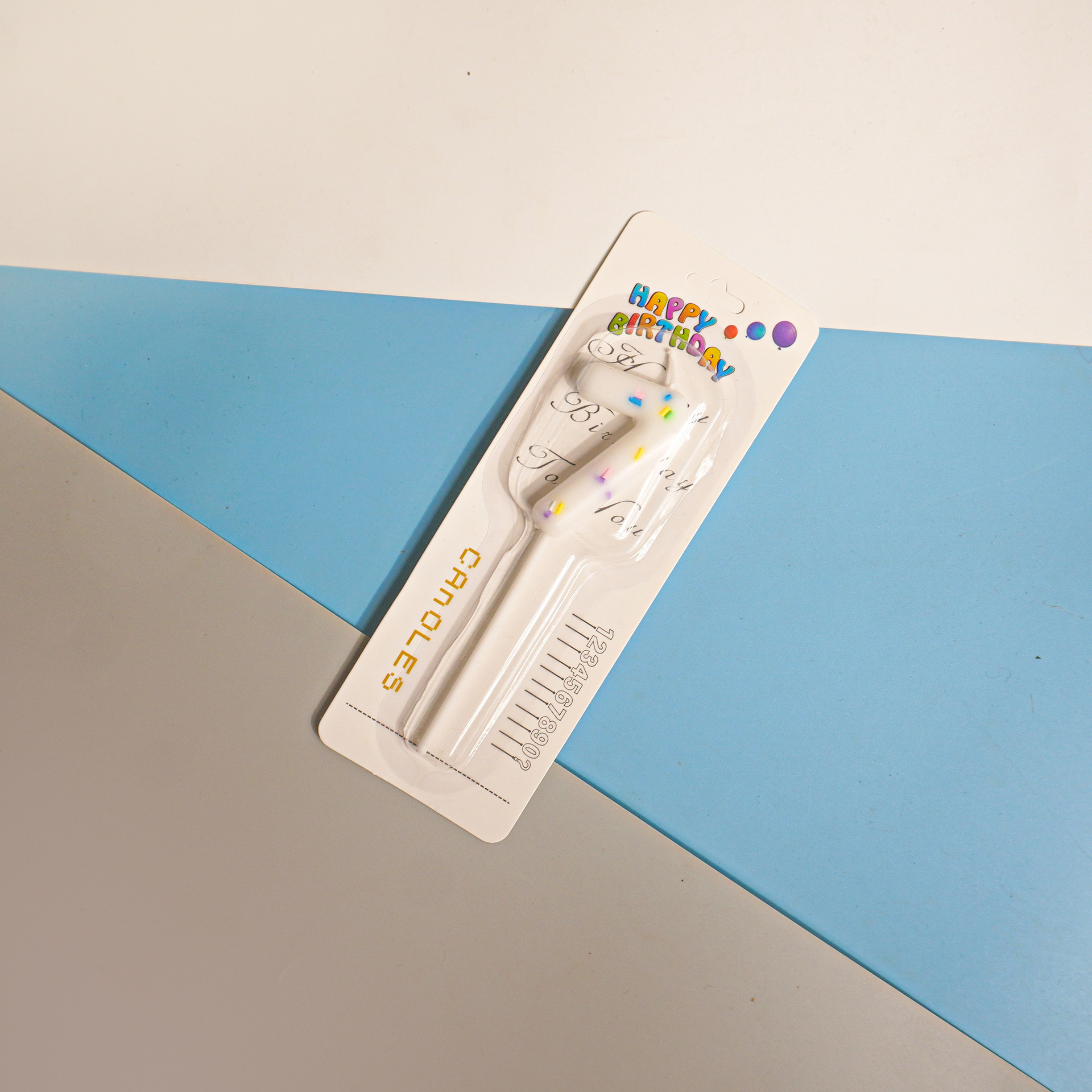 White Number Birthday Candles for Party Decoration