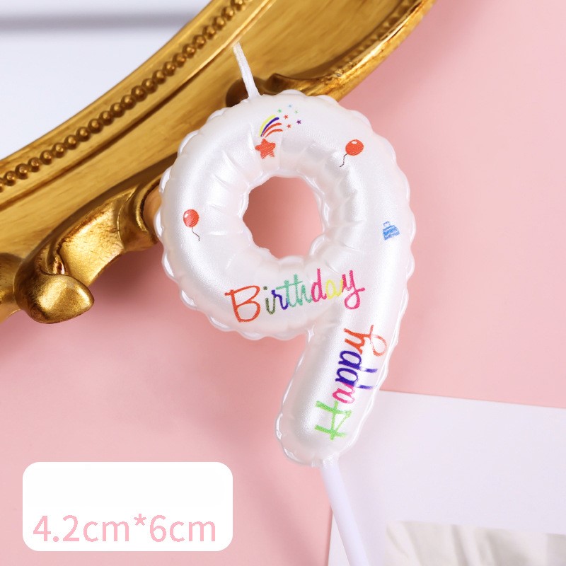 White Glitter Number Birthday Candles for Party Decoration