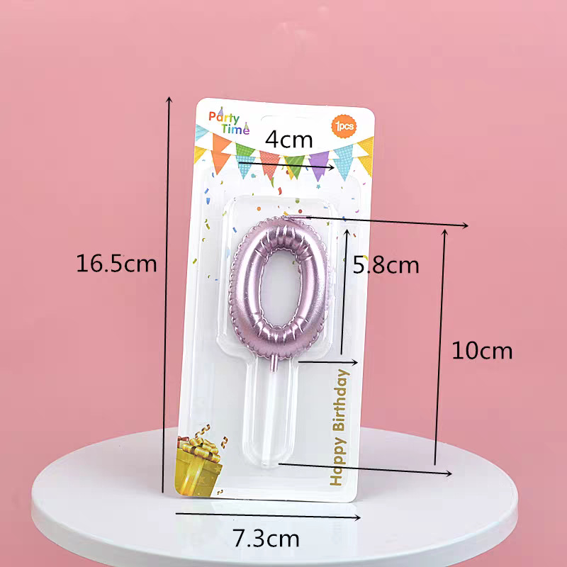 Pink Glitter Number Birthday Candles for Party Decoration