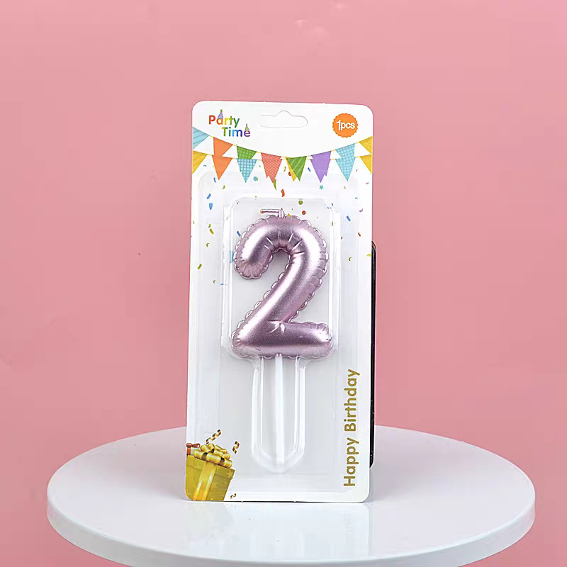 Pink Glitter Number Birthday Candles for Party Decoration