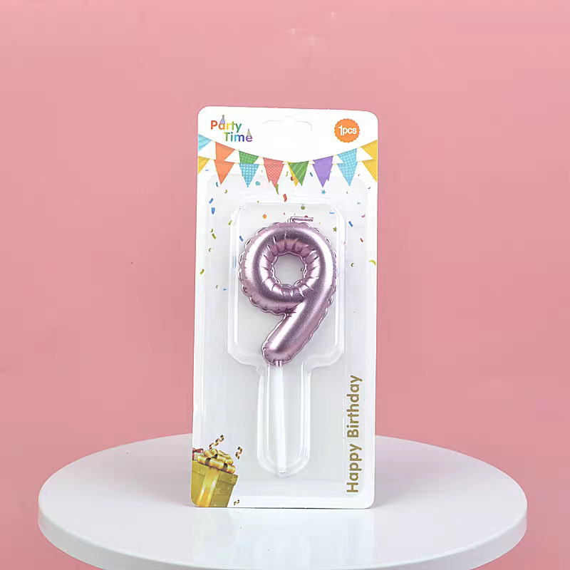Pink Glitter Number Birthday Candles for Party Decoration