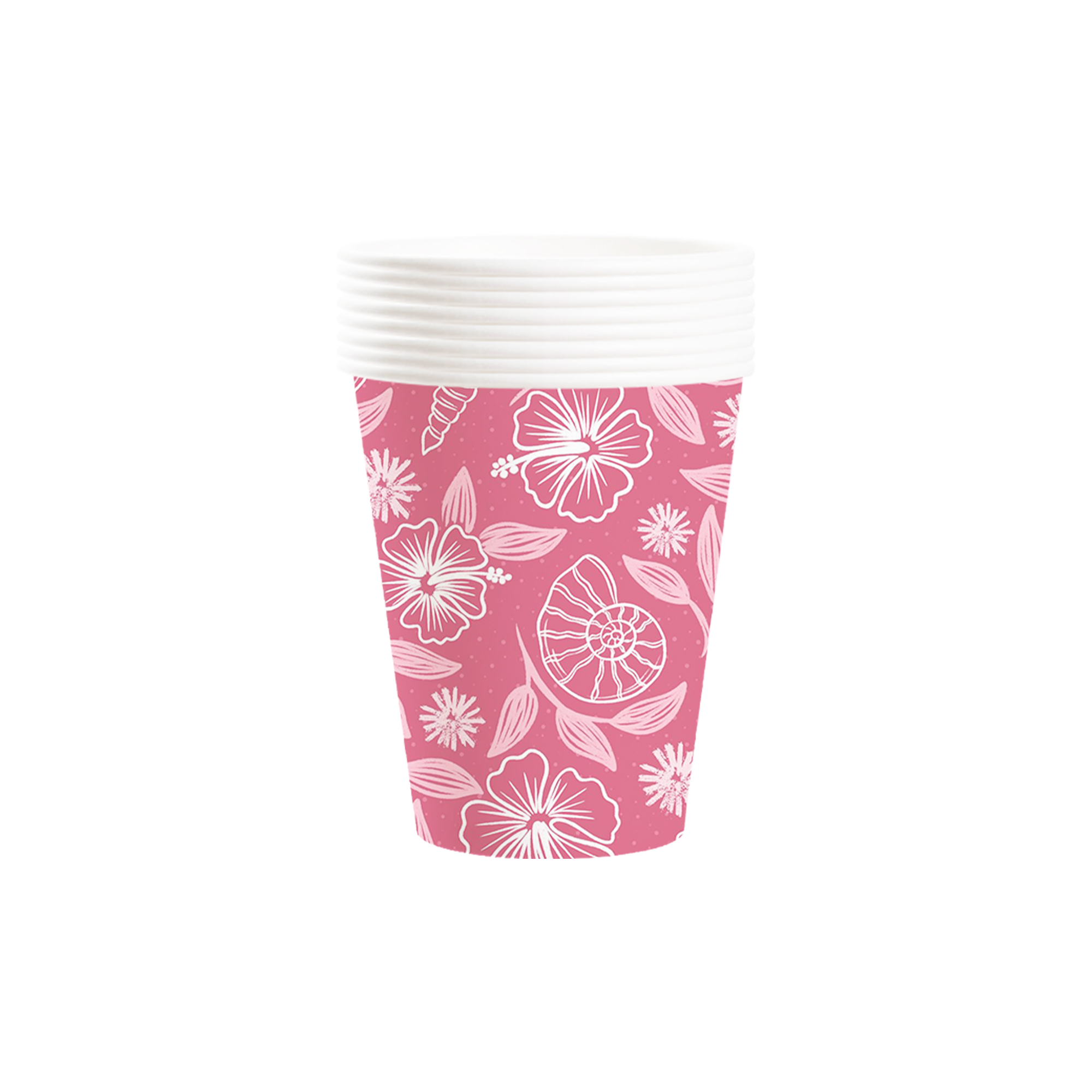Floral Theme Red Flower Paper Cup