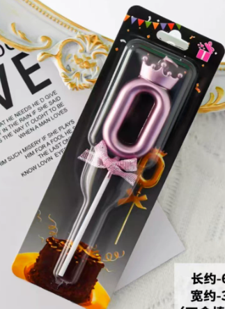 Pink Glitter Number Birthday Candles for Party Decoration