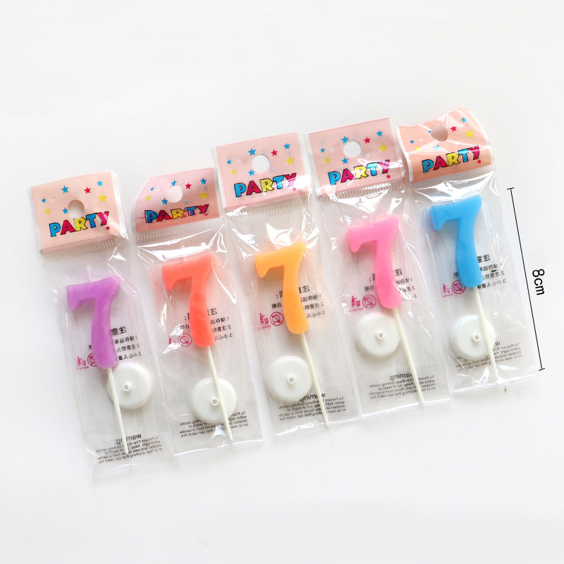 5 Color Mixed Number Birthday Candles for Party Decoration