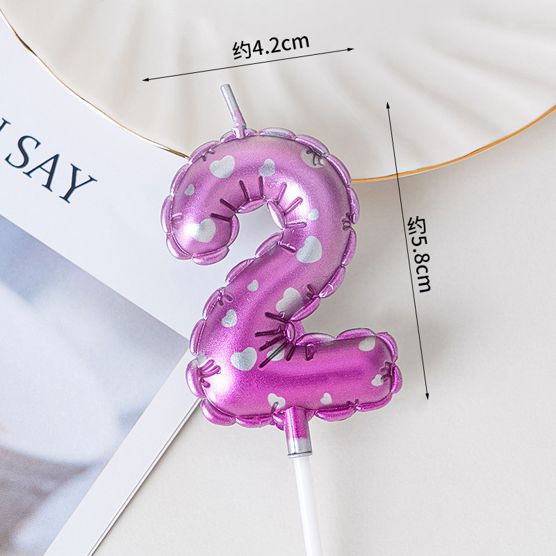 Pink Glitter Number Birthday Candles for Party Decoration