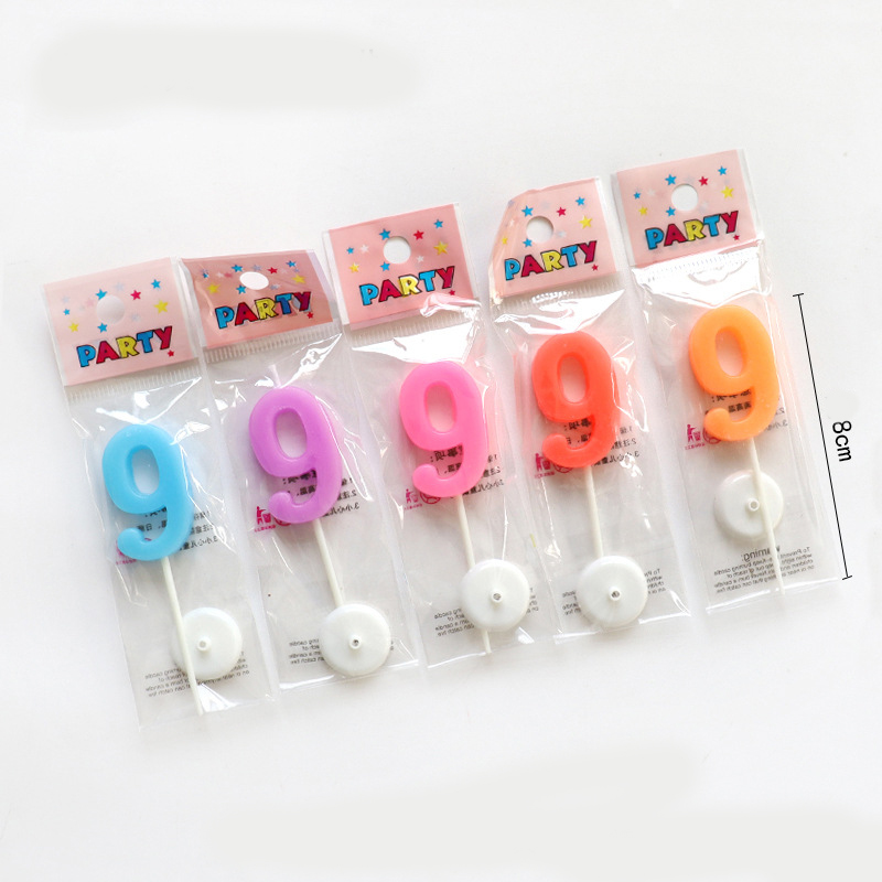 5 Color Mixed Number Birthday Candles for Party Decoration