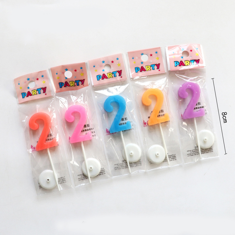 5 Color Mixed Number Birthday Candles for Party Decoration