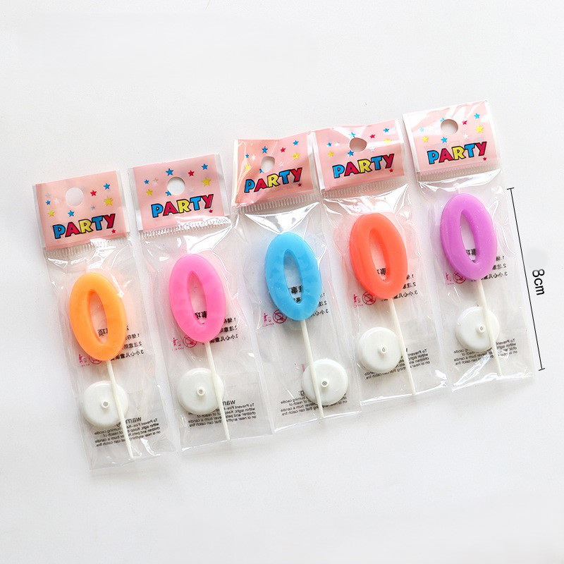 5 Color Mixed Number Birthday Candles for Party Decoration