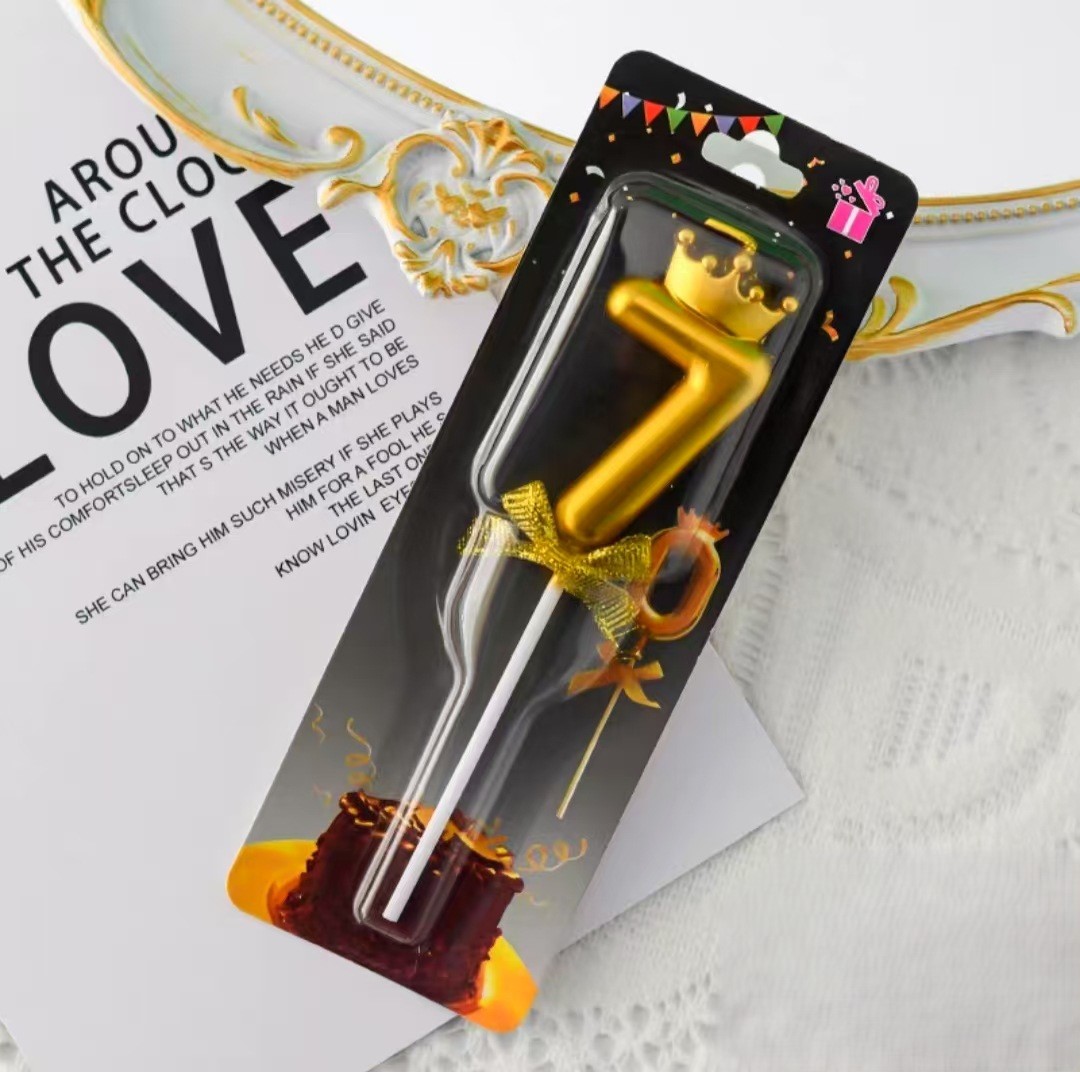 Gold Glitter Number Birthday Candles for Party Decoration