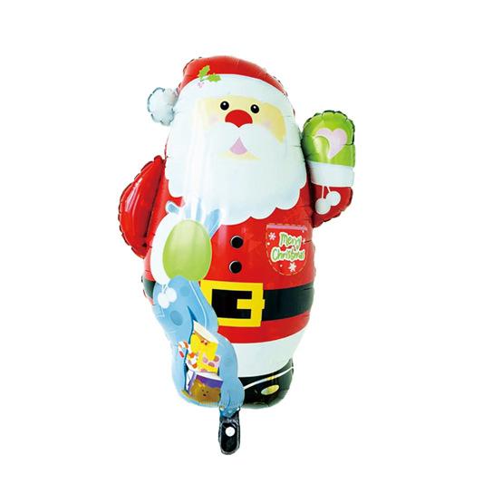 Christmas Theme Stand Greeting Santa Claus Shape Foil Balloon