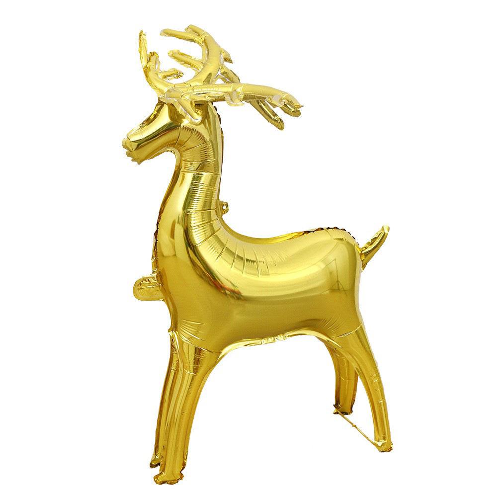 Christmas Theme Gold Deer Shape Foil Balloon