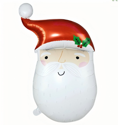 Christmas Theme Santa Claus Head Shape Foil Balloon