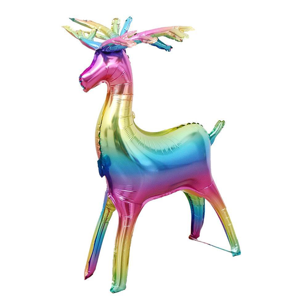 Christmas Theme Colorful Deer Shape Foil Balloon