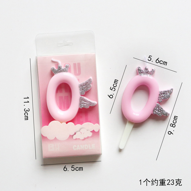 Pink Glitter Number Birthday Candles for Party Decoration