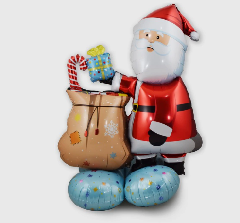 Christmas Theme Gift Claus Shape Foil Balloon